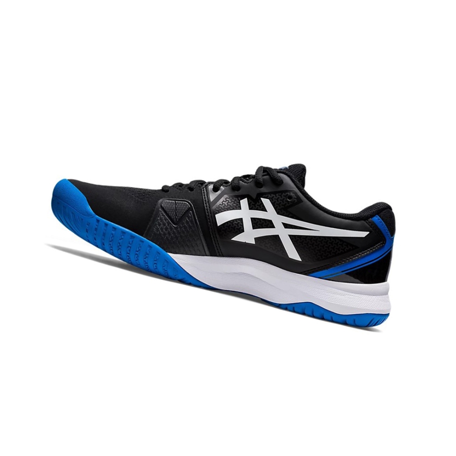 Black / Electric Blue Men's Asics GEL-CHALLENGER 13 Tennis Shoes | US61830BE - Asics Outlet Sale