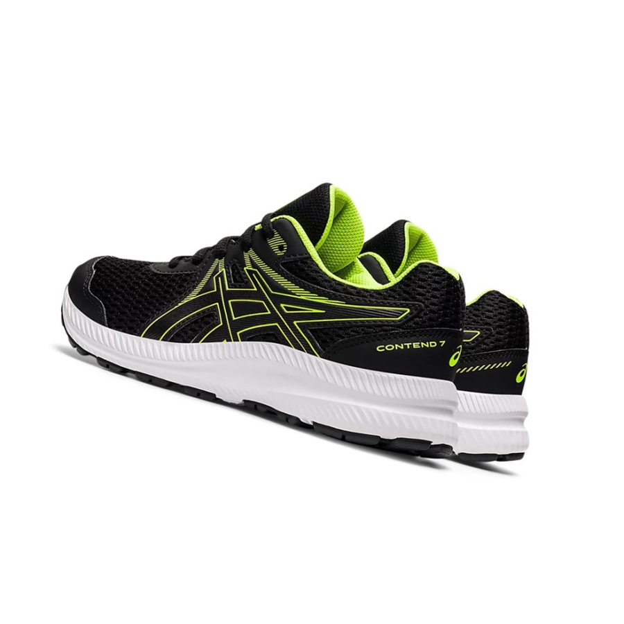 Black / Hazard Green Kids' Asics CONTEND 7 GS Running Shoes | US69873CK - Asics Outlet Sale