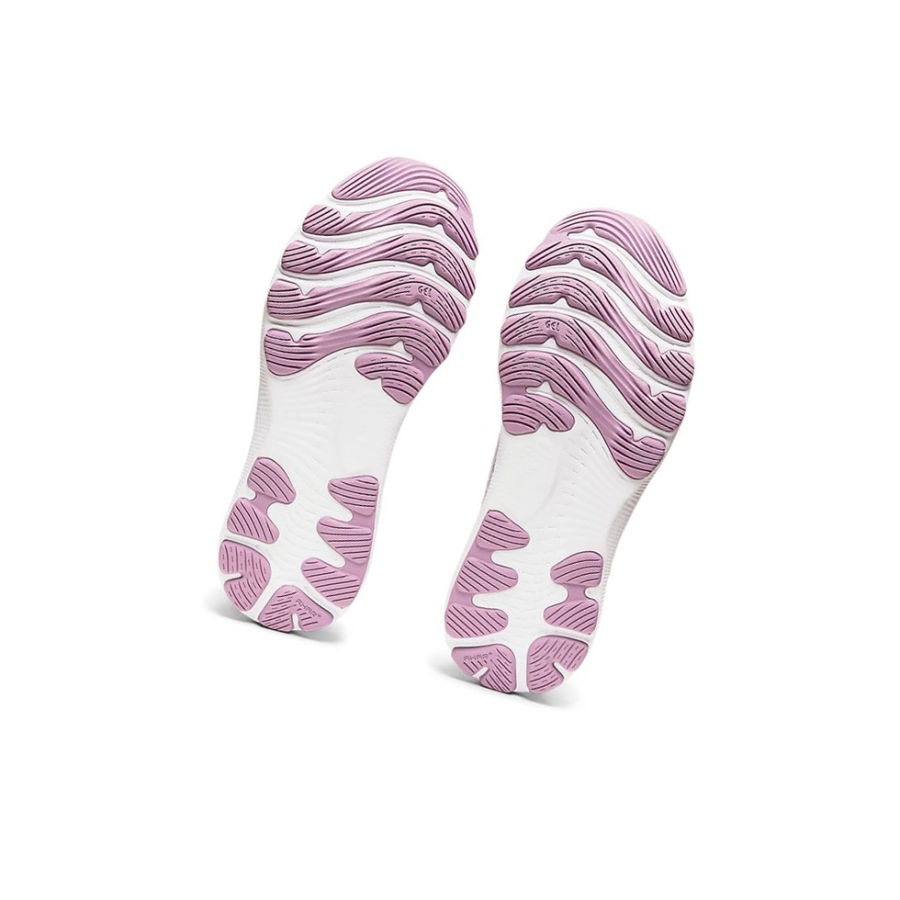 Barely Rose / White Women's Asics GEL-NIMBUS 24 Running Shoes | US68397TK - Asics Outlet Sale