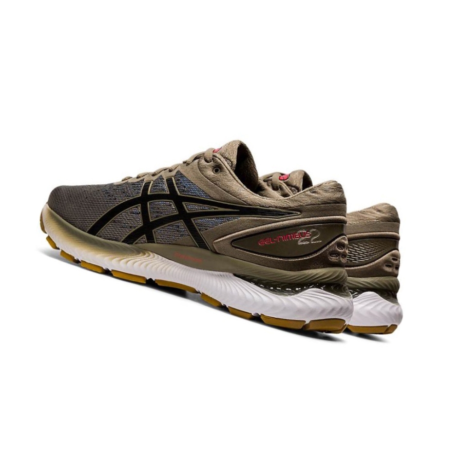 Brown Men's Asics GEL-NIMBUS 22 Knit Running Shoes | US89720UA - Asics Outlet Sale