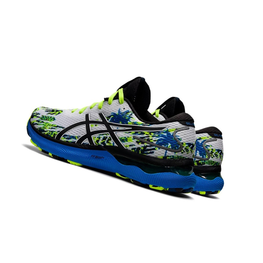 White / Black Men's Asics GEL-NIMBUS 24 Running Shoes | US70698VF - Asics Outlet Sale