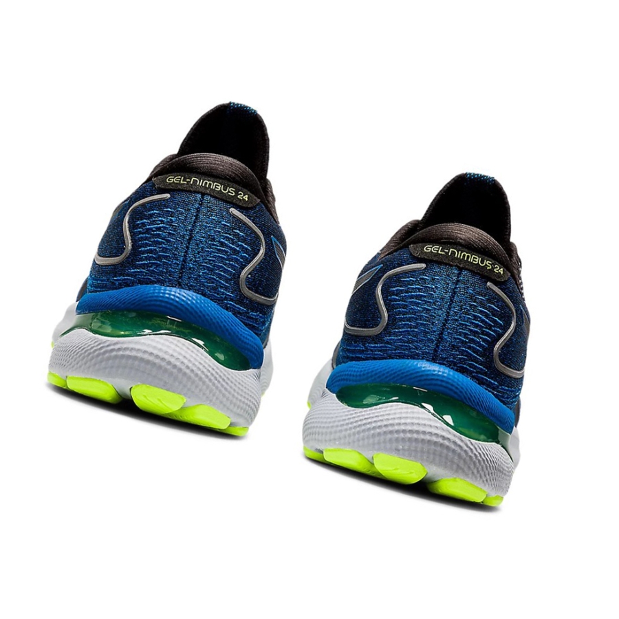 Black / Lake Drive Men's Asics GEL-NIMBUS 24 Running Shoes | US13685WM - Asics Outlet Sale