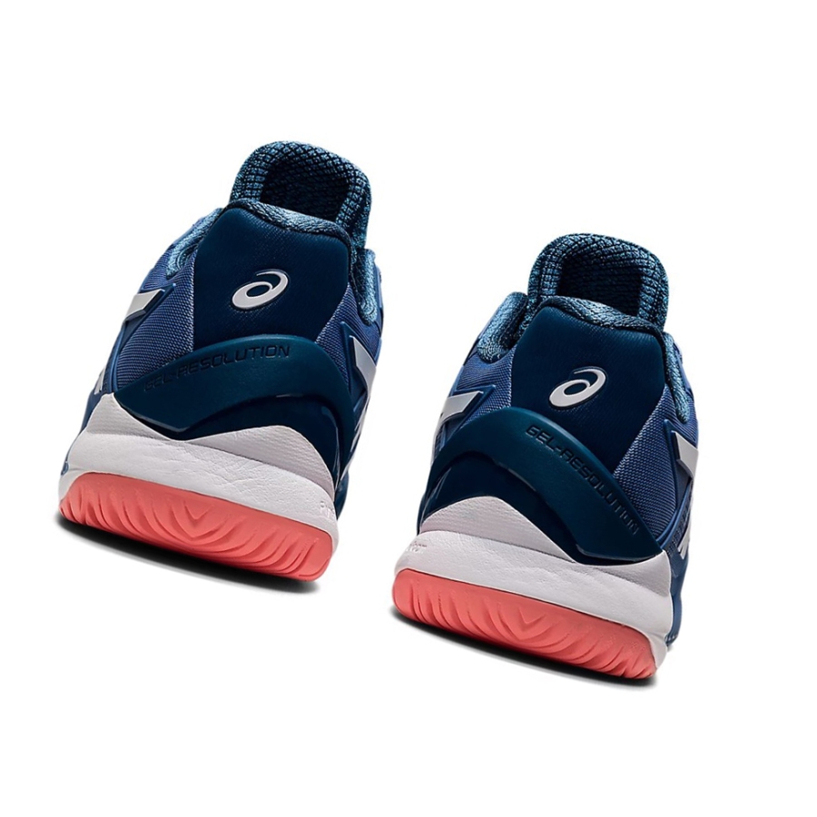 Blue Harmony / White Men's Asics GEL-RESOLUTION 8 Tennis Shoes | US82534RZ - Asics Outlet Sale
