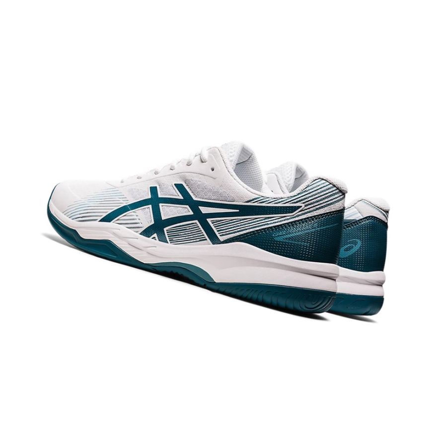 White / Velvet Pine Men's Asics GEL-GAME 8 Tennis Shoes | US98365RA - Asics Outlet Sale