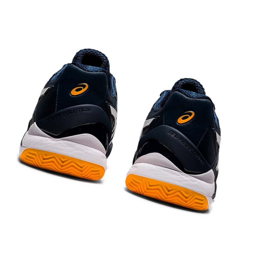 Blue / White Men's Asics GEL-RESOLUTION 8 CLAY Tennis Shoes | US31968PV - Asics Outlet Sale