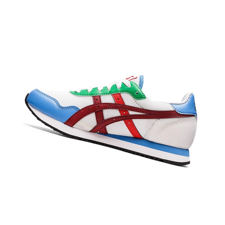 White / Burgundy Women's Asics TIGER RUNNER Sneakers | US08439NB - Asics Outlet Sale