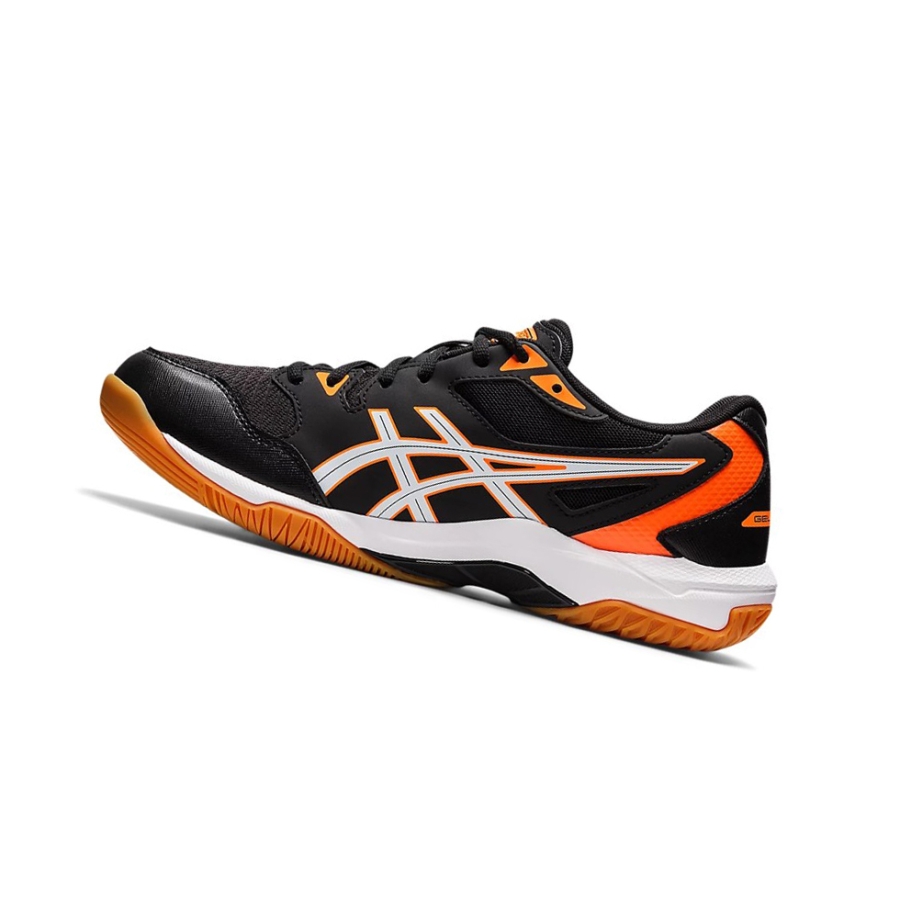 Black / Shocking Orange Men's Asics GEL-ROCKET 10 (2E) Volleyball Shoes | US16284KO - Asics Outlet Sale