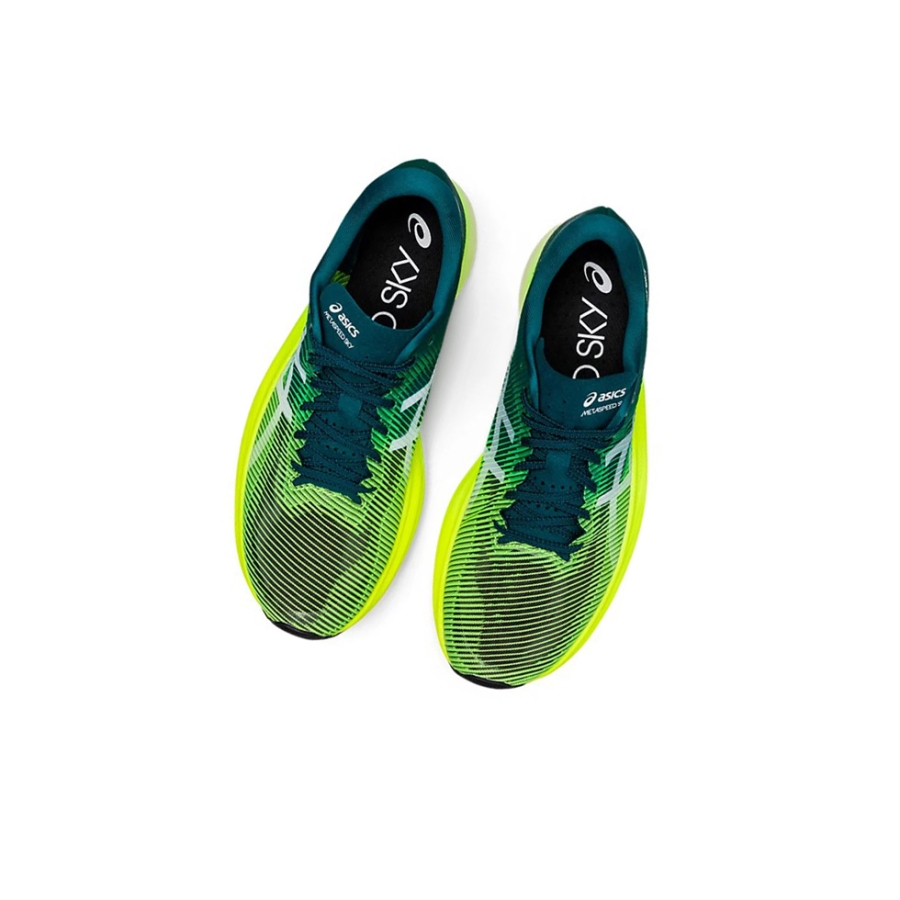 Velvet Pine / Safety Yellow Women's Asics METASPEED SKY+ Running Shoes | US08654SH - Asics Outlet Sale