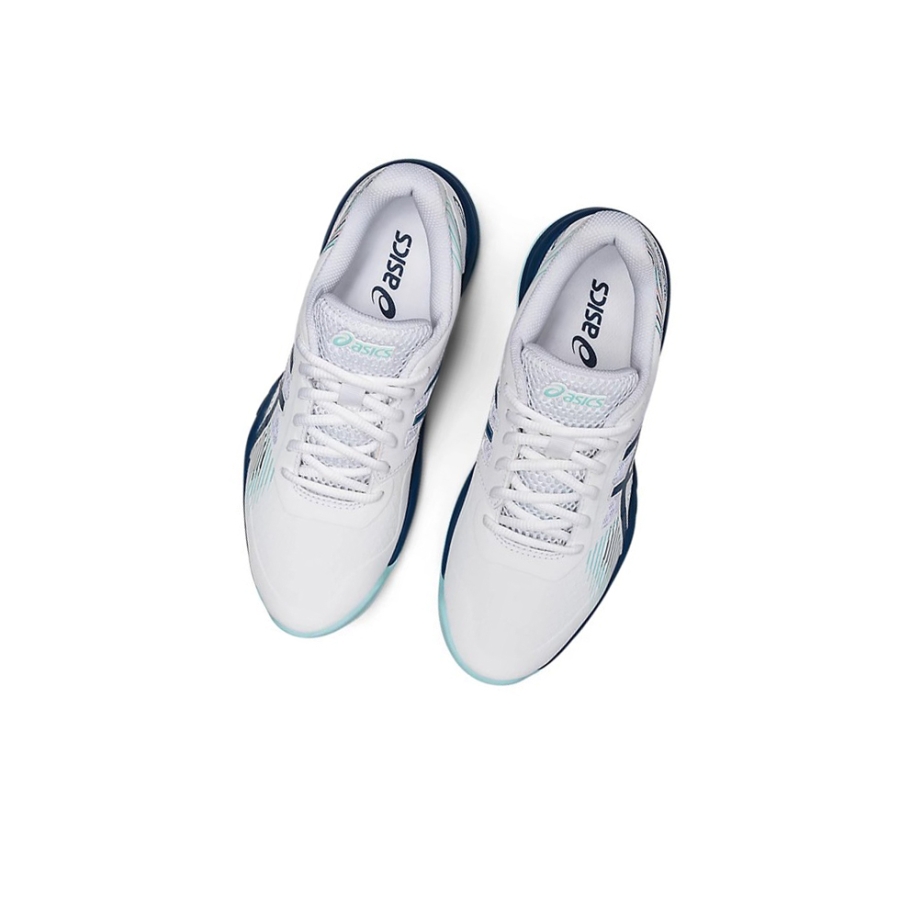 White / Light Indigo Women's Asics GEL-GAME 8 Tennis Shoes | US42816LM - Asics Outlet Sale