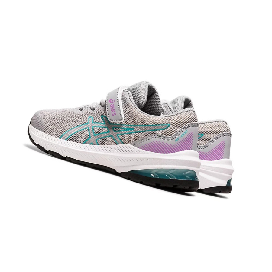 Piedmont Grey / Sea Glass Kids' Asics GT-1000 11 PS Running Shoes | US51649QC - Asics Outlet Sale