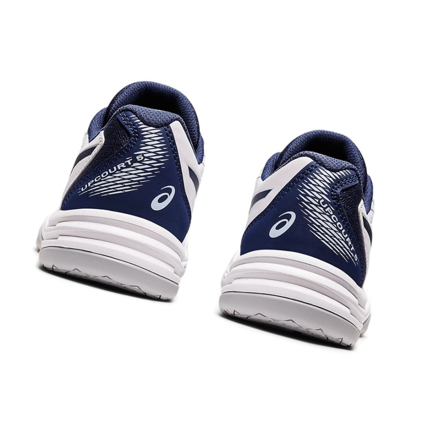 White / Deep Ocean Women's Asics UPCOURT 5 Volleyball Shoes | US06982SY - Asics Outlet Sale