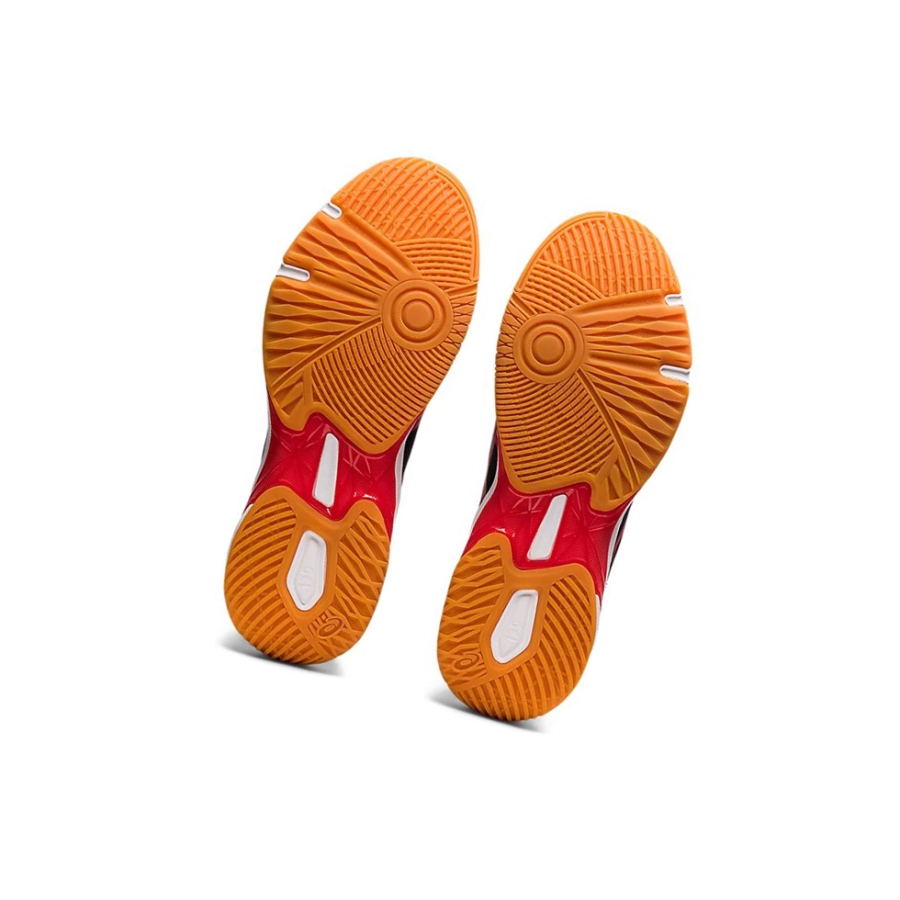 Black / Electric Red Men's Asics GEL-ROCKET 10 Volleyball Shoes | US61297XR - Asics Outlet Sale