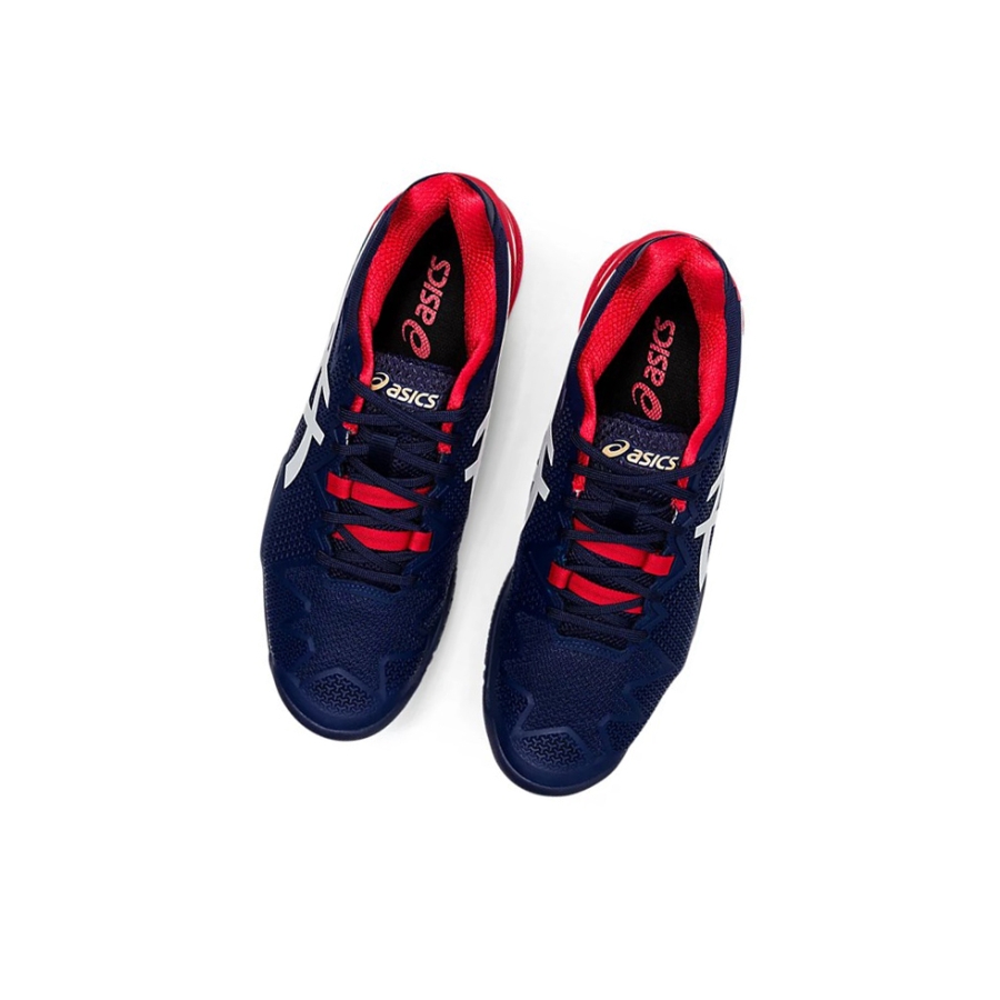 Peacoat / White Men's Asics GEL-RESOLUTION 8 Tennis Shoes | US43782WT - Asics Outlet Sale