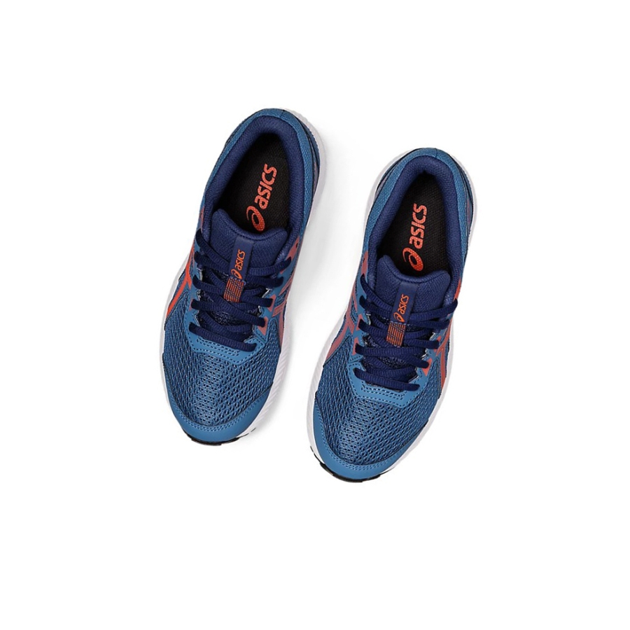 Azure / Cherry Tomato Kids' Asics CONTEND 8 GS Running Shoes | US89165KR - Asics Outlet Sale