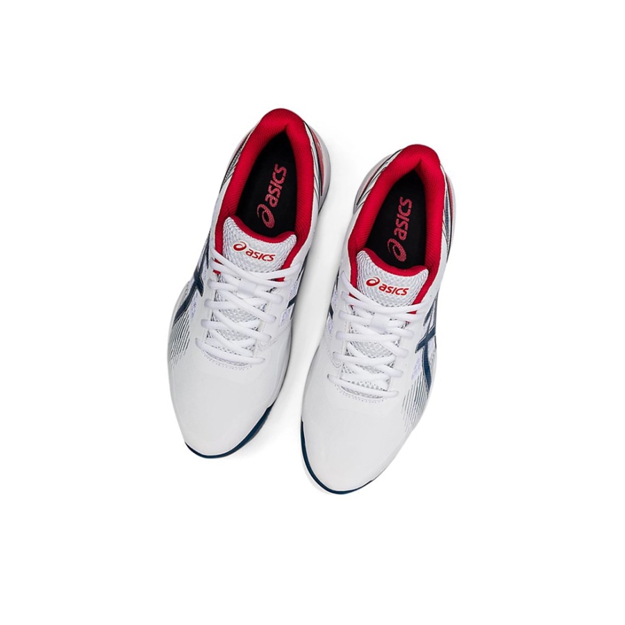 White / Mako Blue Men's Asics GEL-GAME 8 Tennis Shoes | US13896JI - Asics Outlet Sale