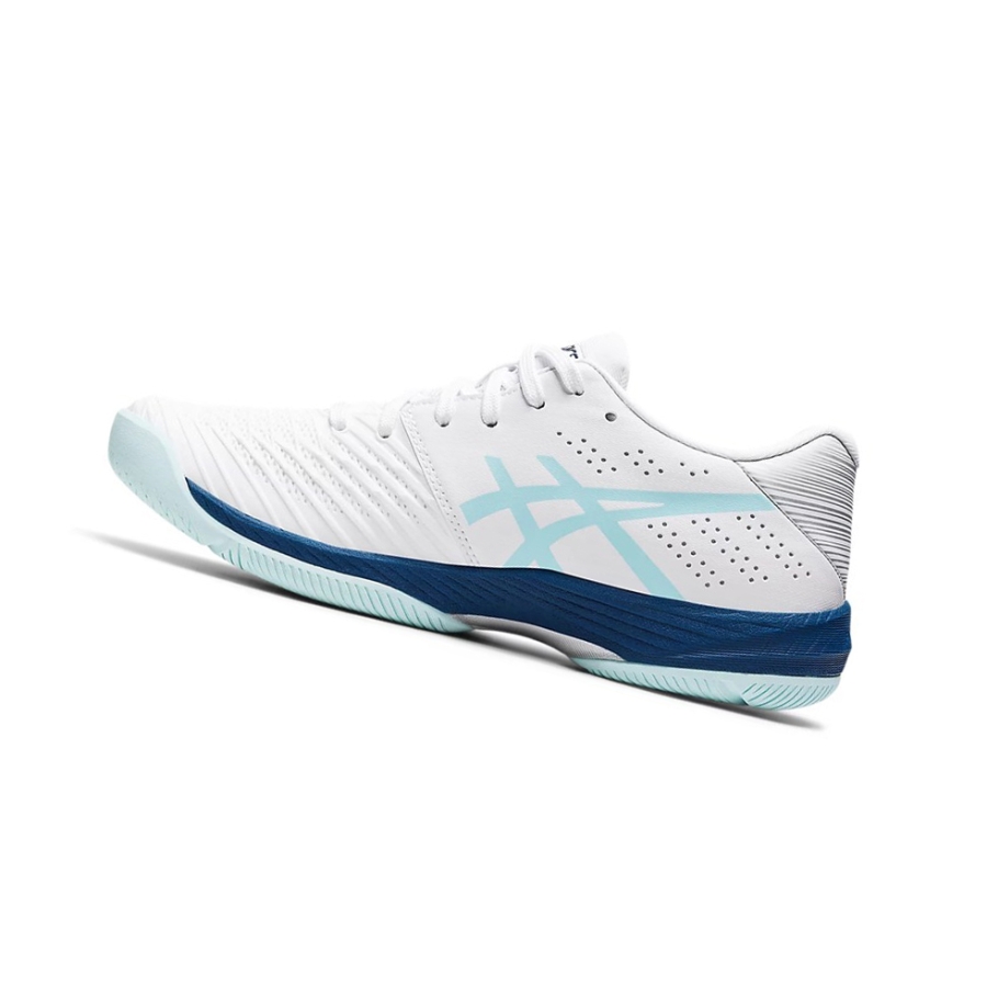 White / Clear Blue Women's Asics SOLUTION SWIFT FF Tennis Shoes | US21896FR - Asics Outlet Sale