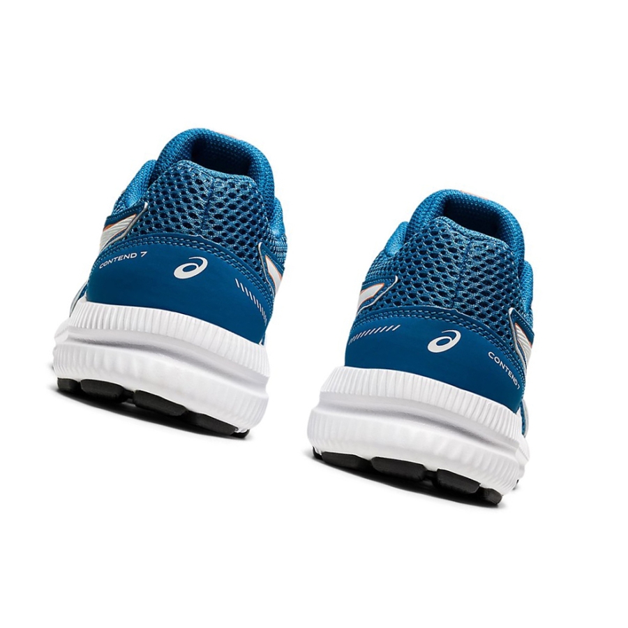 Blue / White Kids' Asics CONTEND 7 GS Running Shoes | US13497CW - Asics Outlet Sale
