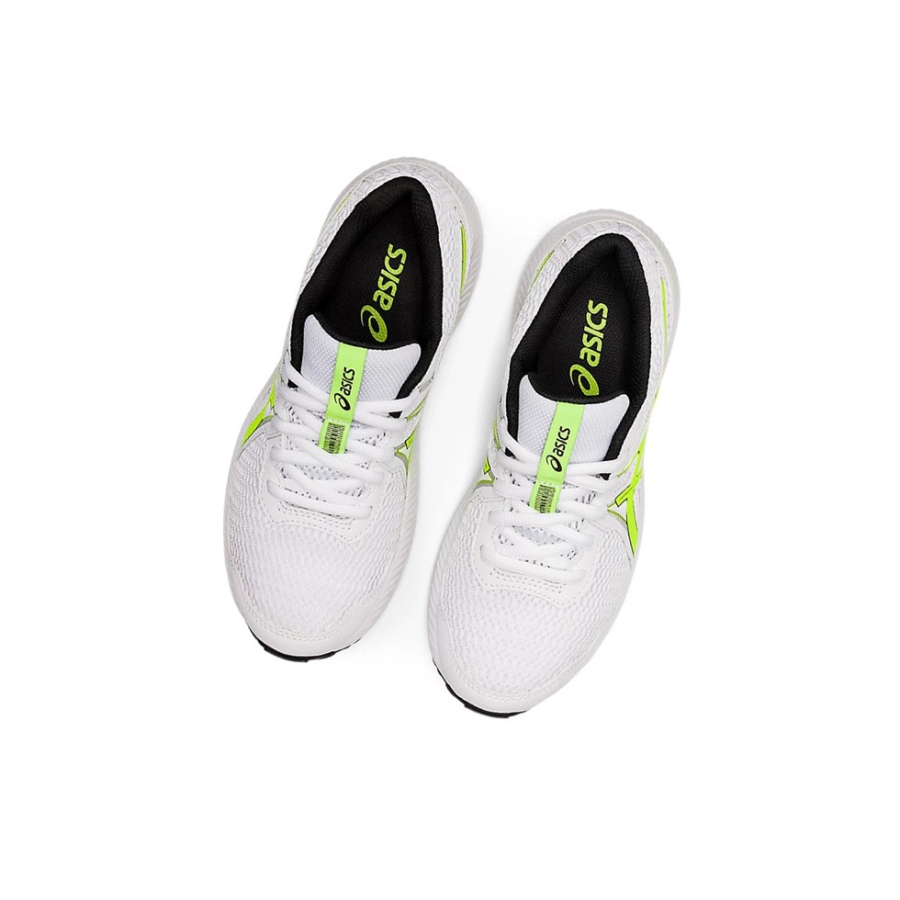 White / Hazard Green Kids' Asics CONTEND 7 GS Running Shoes | US02347KM - Asics Outlet Sale