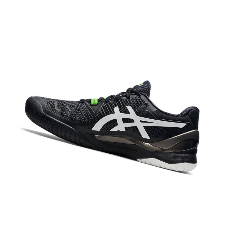 Black Men's Asics GEL-RESOLUTION 8 Tennis Shoes | US09825NI - Asics Outlet Sale