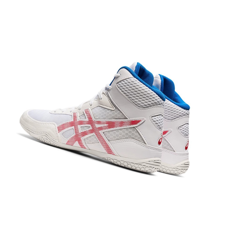 White / Electric Red Men's Asics MATCONTROL 2 Wrestling Shoes | US52089EU - Asics Outlet Sale