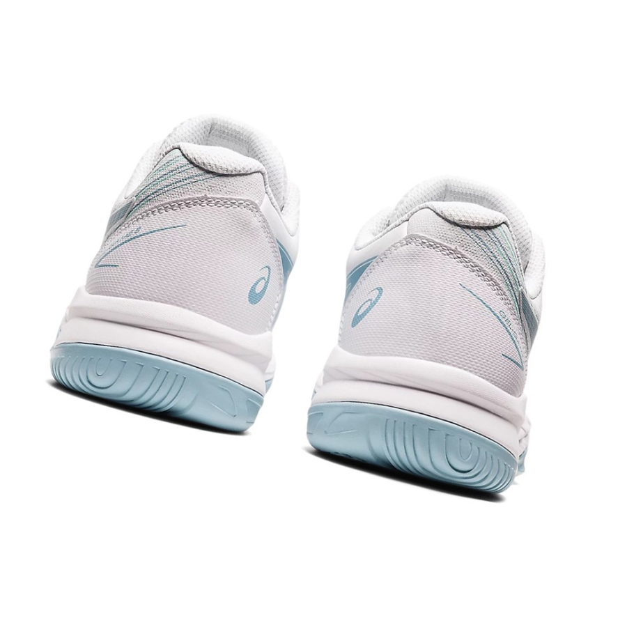 White / Smoke Blue Women's Asics GEL-GAME 8 Tennis Shoes | US24390ON - Asics Outlet Sale