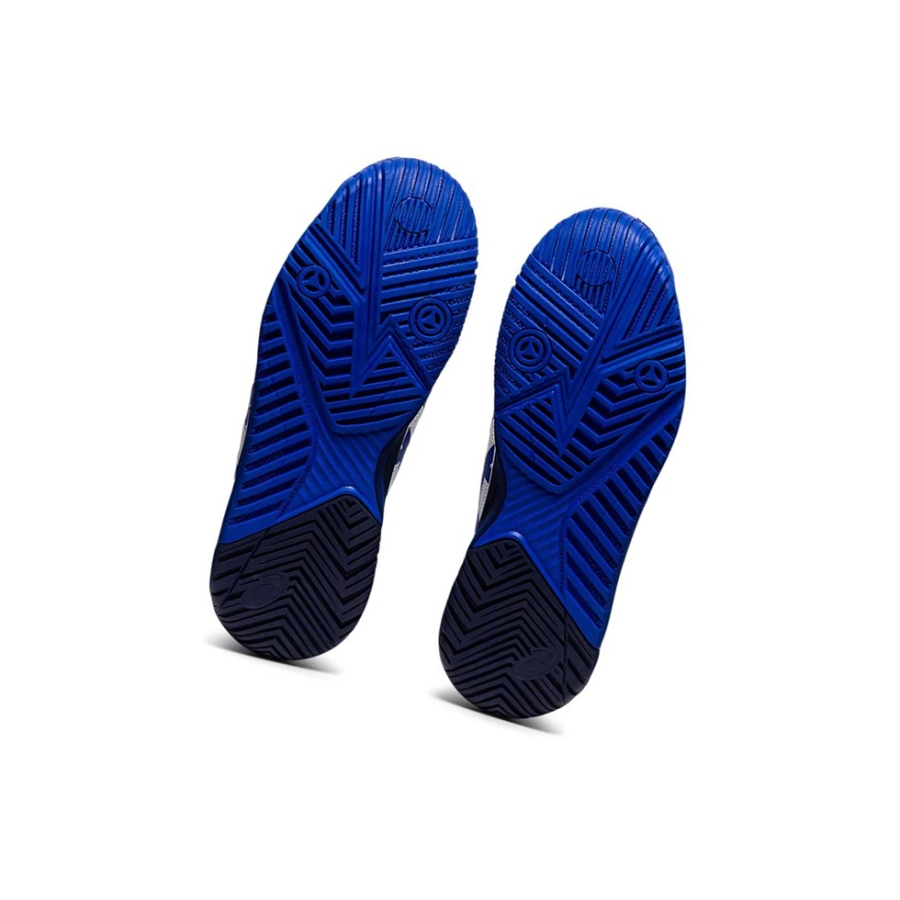 White / Blue Women's Asics GEL-RESOLUTION 8 Tennis Shoes | US85062KM - Asics Outlet Sale