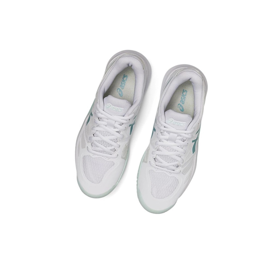 White / Smoke Blue Women's Asics GEL-CHALLENGER 13 Tennis Shoes | US30965PI - Asics Outlet Sale