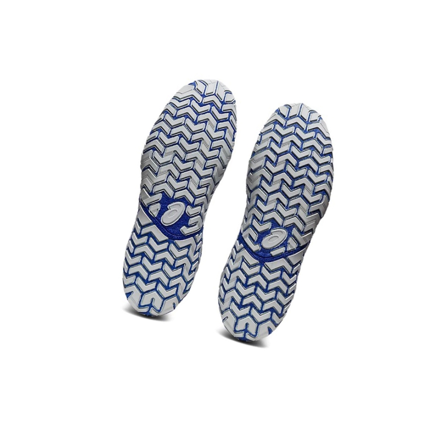 White / Blue Men's Asics AGGRESSOR 5 Wrestling Shoes | US02498HR - Asics Outlet Sale