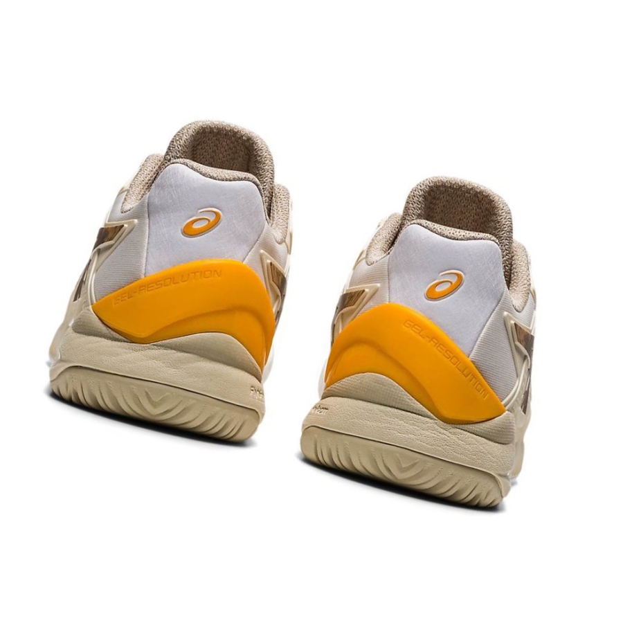 Cream Women's Asics GEL-RESOLUTION 8 L.E. Tennis Shoes | US26410JX - Asics Outlet Sale