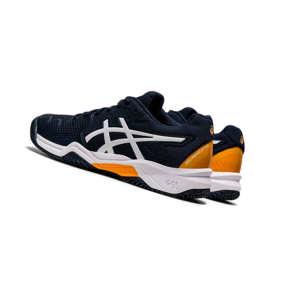 Navy Kids' Asics GEL-RESOLUTION 8 Clay GS Tennis Shoes | US91052TM - Asics Outlet Sale
