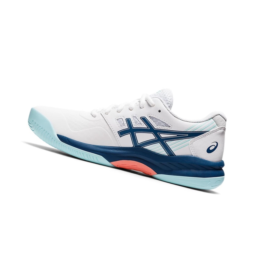 White / Light Indigo Women's Asics GEL-GAME 8 Tennis Shoes | US42816LM - Asics Outlet Sale