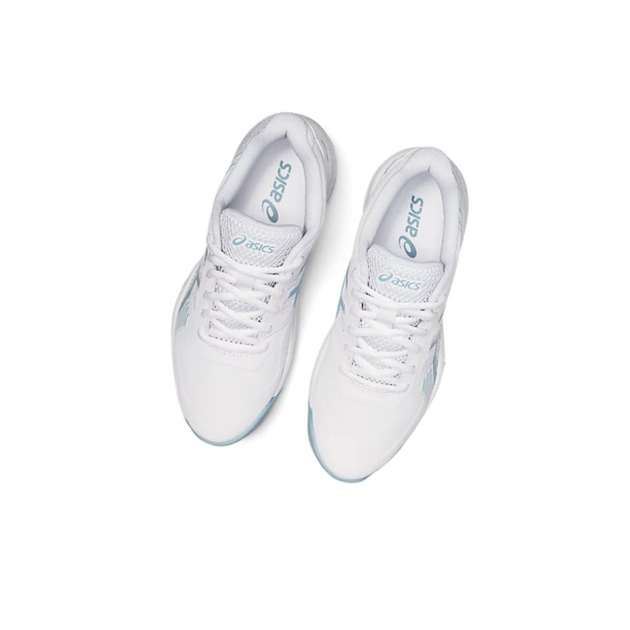 White / Smoke Blue Women's Asics GEL-GAME 8 Tennis Shoes | US24390ON - Asics Outlet Sale