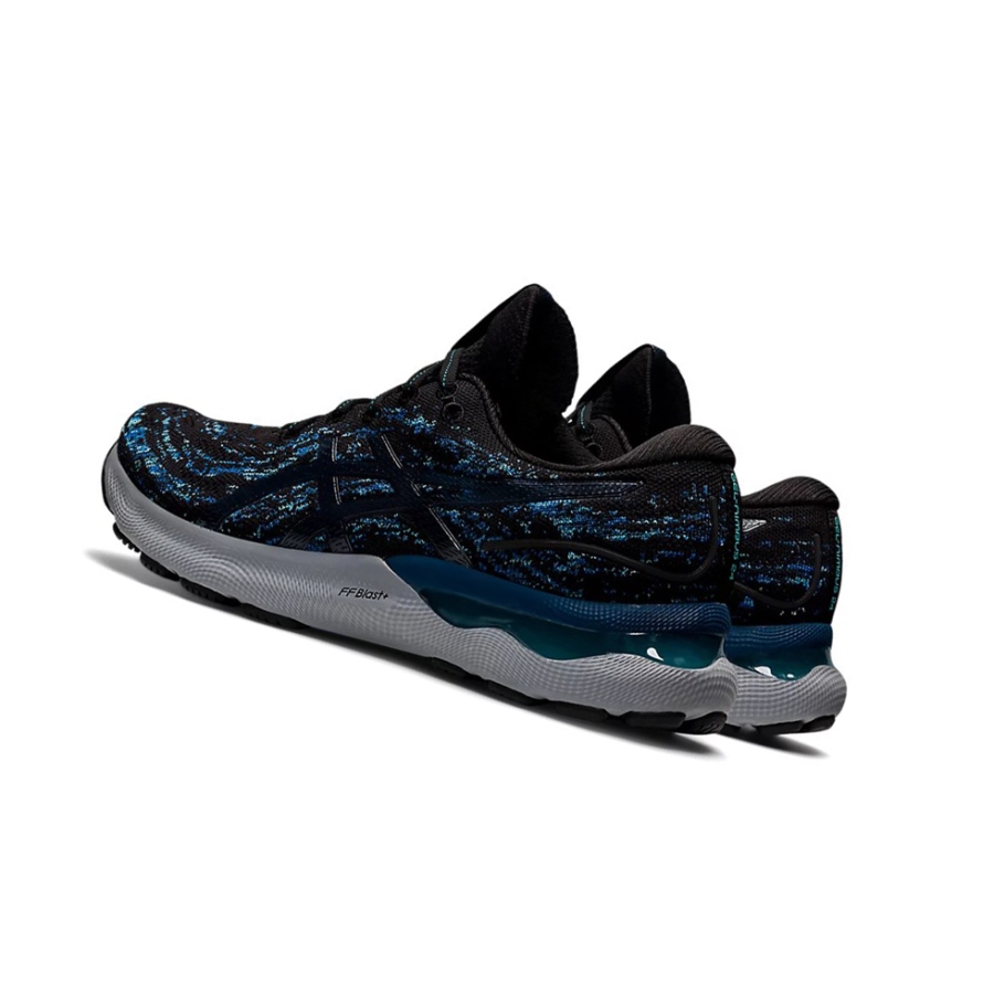 Black / Mako Blue Men's Asics GEL-NIMBUS 24 MK Running Shoes | US69857JN - Asics Outlet Sale
