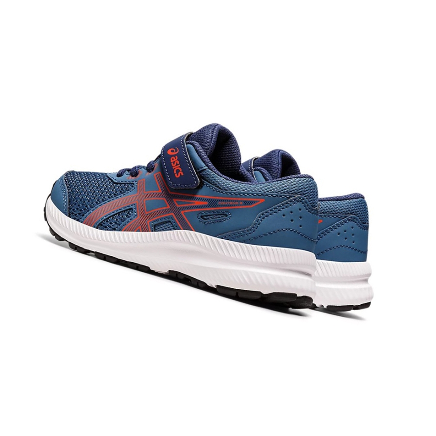 Azure / Cherry Tomato Kids' Asics CONTEND 8 PS Running Shoes | US41570VQ - Asics Outlet Sale