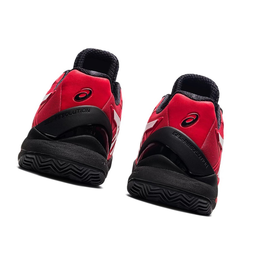 Red / White Men's Asics GEL-RESOLUTION 8 CLAY Tennis Shoes | US57413IV - Asics Outlet Sale