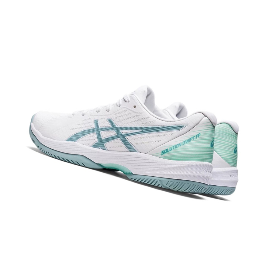 White / Smoke Blue Women's Asics SOLUTION SWIFT FF Tennis Shoes | US10236ML - Asics Outlet Sale
