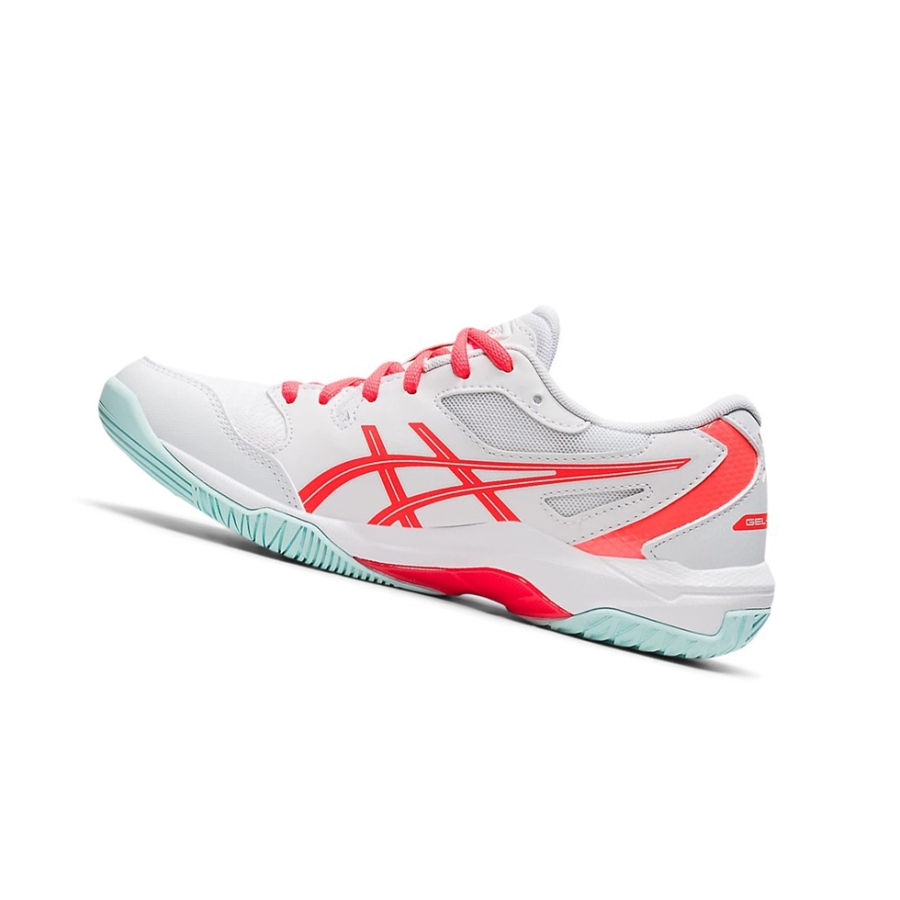 White / Sunrise Red Women's Asics GEL-ROCKET 10 Volleyball Shoes | US90617XW - Asics Outlet Sale