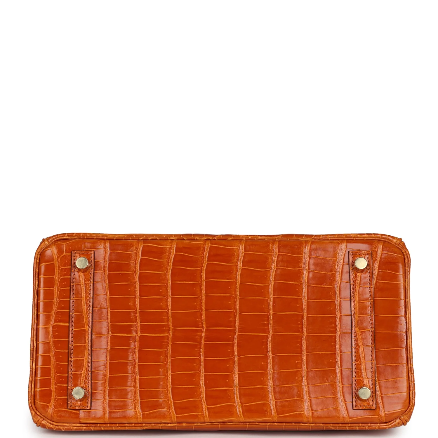 Replicate Hermes Birkin 30 Pain D' Epice Shiny Porosus Crocodile Gold Hardware(1:1 replica)