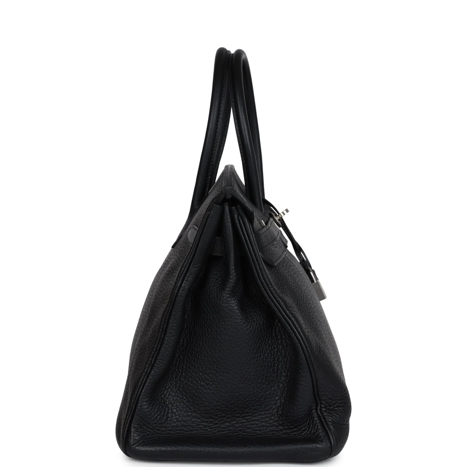 Replicate Vintage Hermes Birkin 35 Black Clemence Palladium Hardware(1:1 replica)