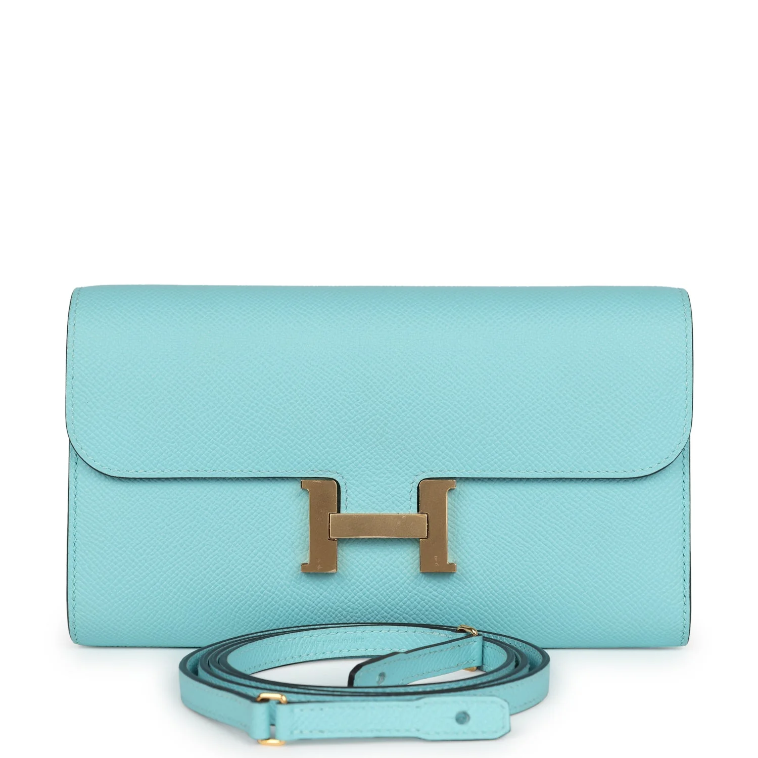 Replicate Hermes Constance Wallet To Go Bleu Atoll Epsom Gold Hardware(1:1 replica)