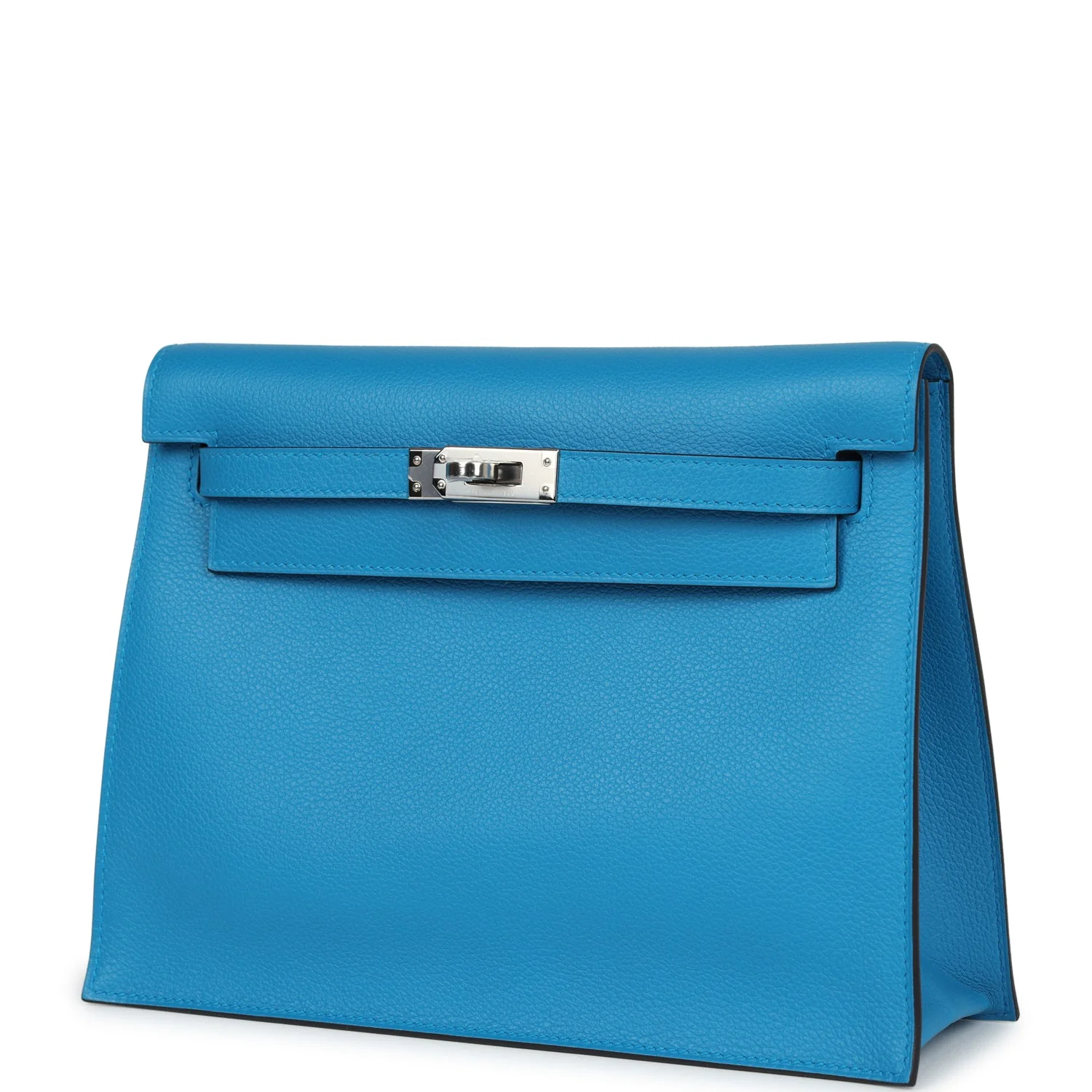 Replicate Hermes Kelly Danse Bleu Zanzibar Evercolor Palladium Hardware(1:1 replica)