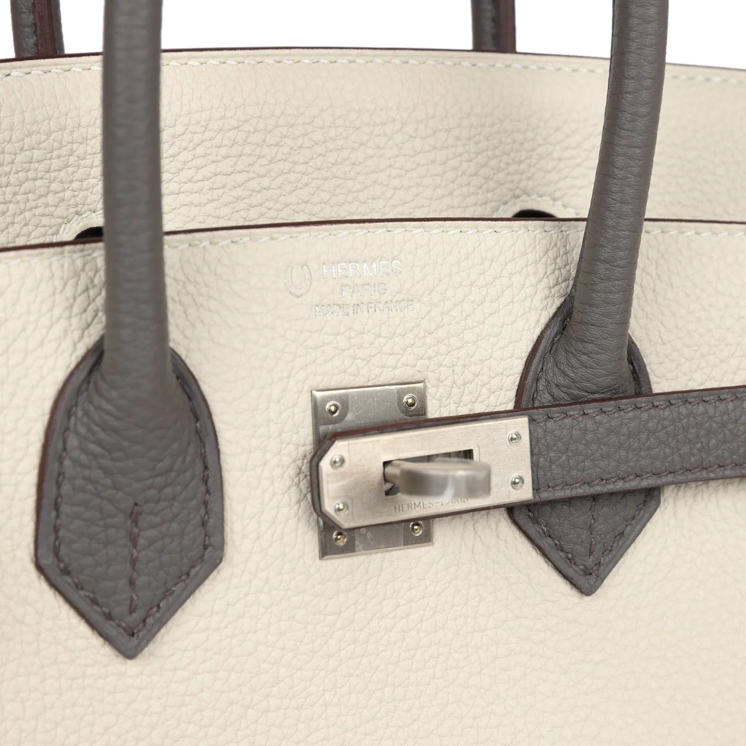 Replicate Hermes Special Order (HSS) Birkin 25 Beton and Etain Togo Brushed Palladium Hardware(1:1 replica)
