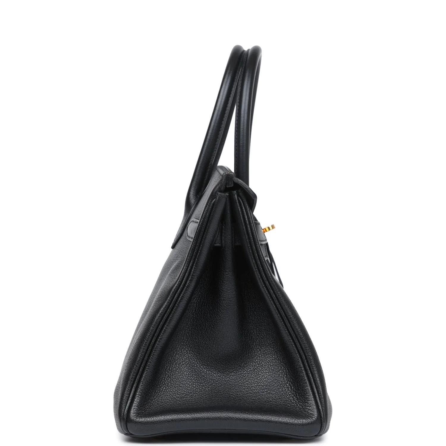 Replicate Hermes Birkin 30 Black Novillo Gold Hardware(1:1 replica)