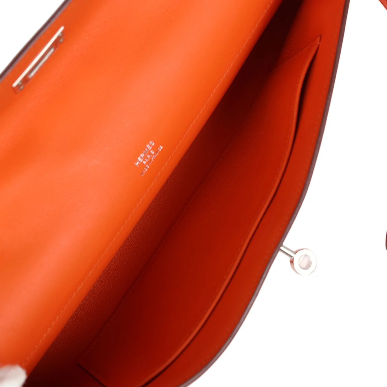 Replicate Hermes Kelly Cut Orange Swift Palladium Hardware(1:1 replica)