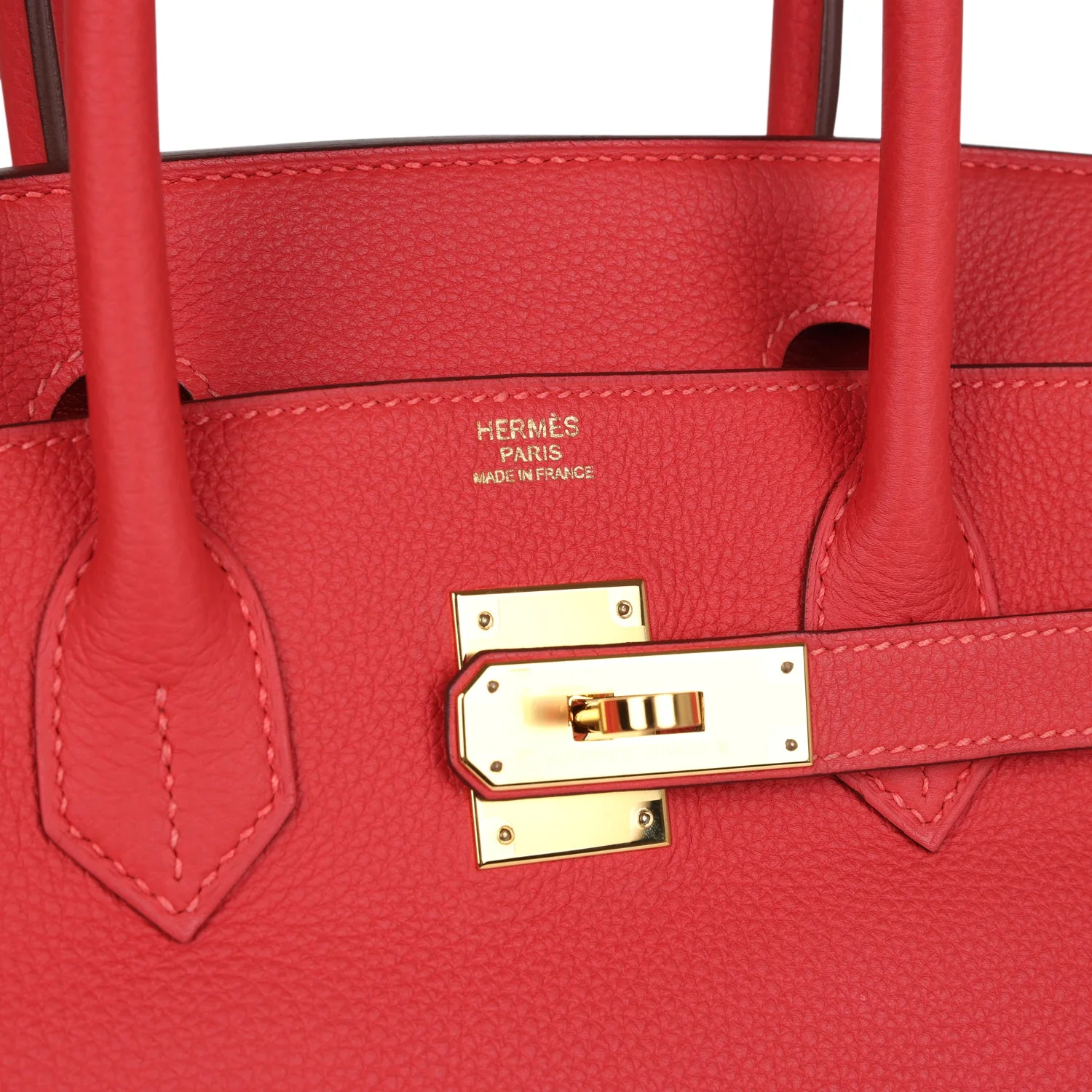Replicate Hermes Birkin 30 Rouge Pivoine Togo Gold Hardware(1:1 replica)
