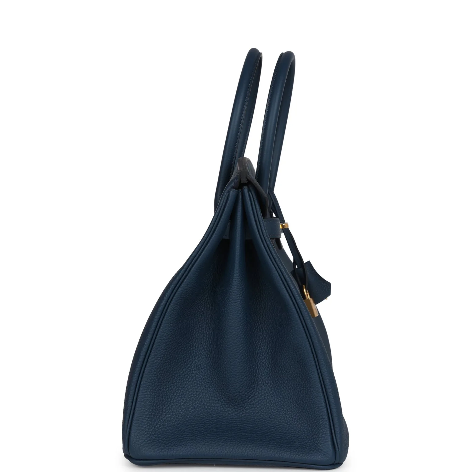 Replicate Hermes Birkin 35 Bleu De Prusse Togo Gold Hardware(1:1 replica)