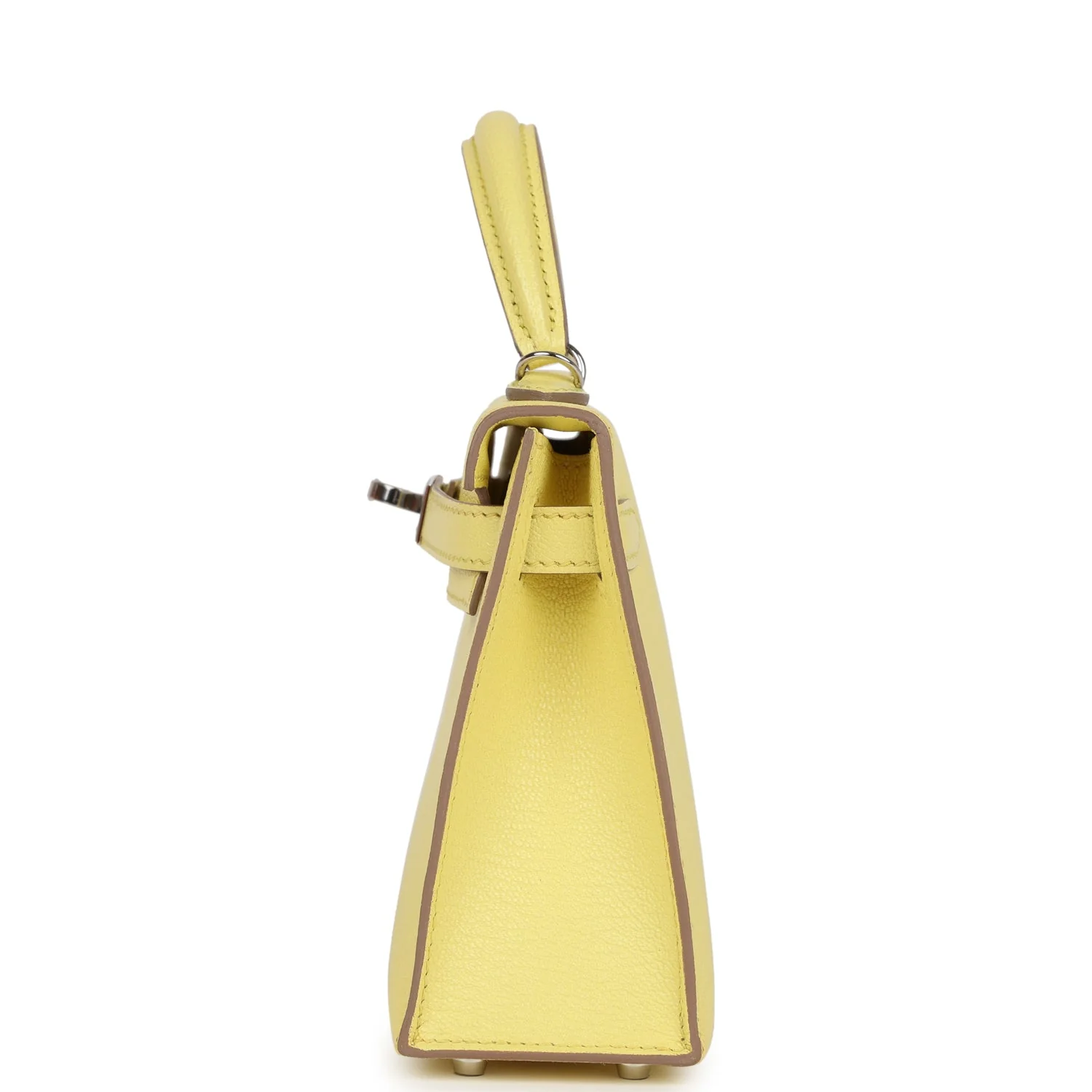 Replicate Hermes Kelly Sellier 20 Limoncello Chevre Palladium Hardware(1:1 replica)