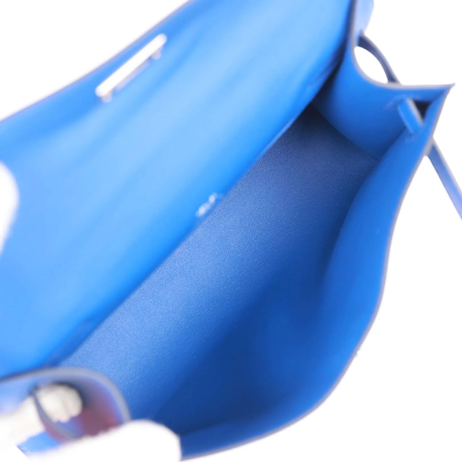 Replicate Hermes Kelly Pochette Bleu Royal Swift Palladium Hardware(1:1 replica)