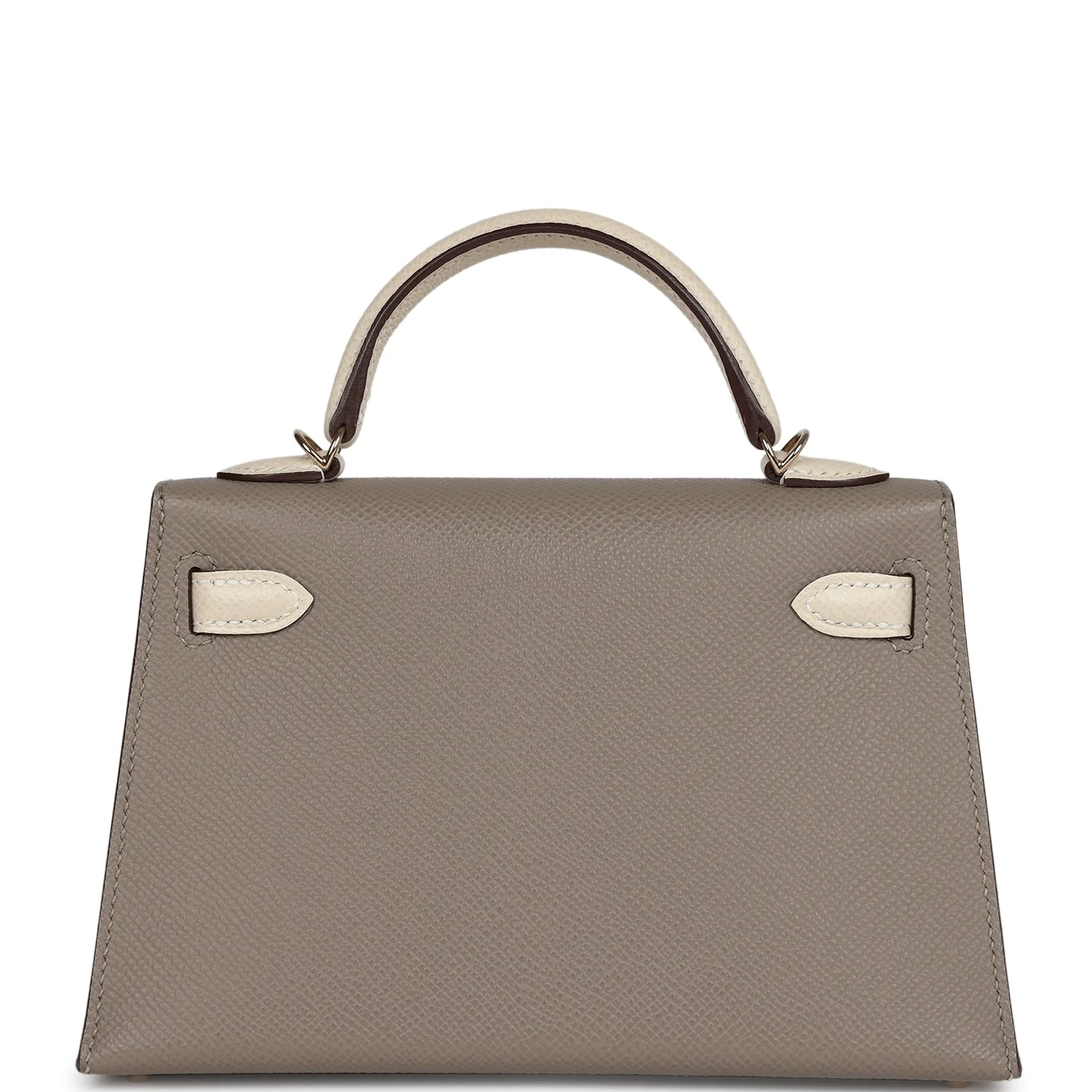 Replicate Hermes Special Order (HSS) Kelly Sellier 20 Craie and Gris Asphalte Epsom Permabrass Hardware(1:1 replica)