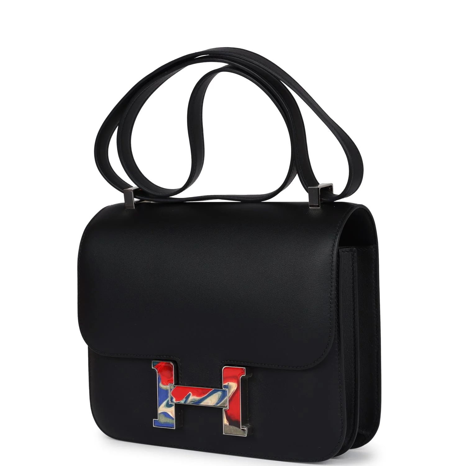 Replicate Hermes Constance 24 Black Swift Marbled Palladium Hardware(1:1 replica)
